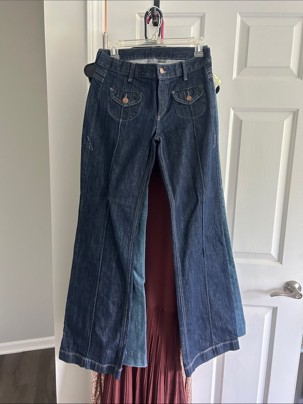A/X Armani Exchange Dark Blue Wide-Leg Jeans
